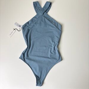 Babaton Dusty Blue Crossback Bodysuit